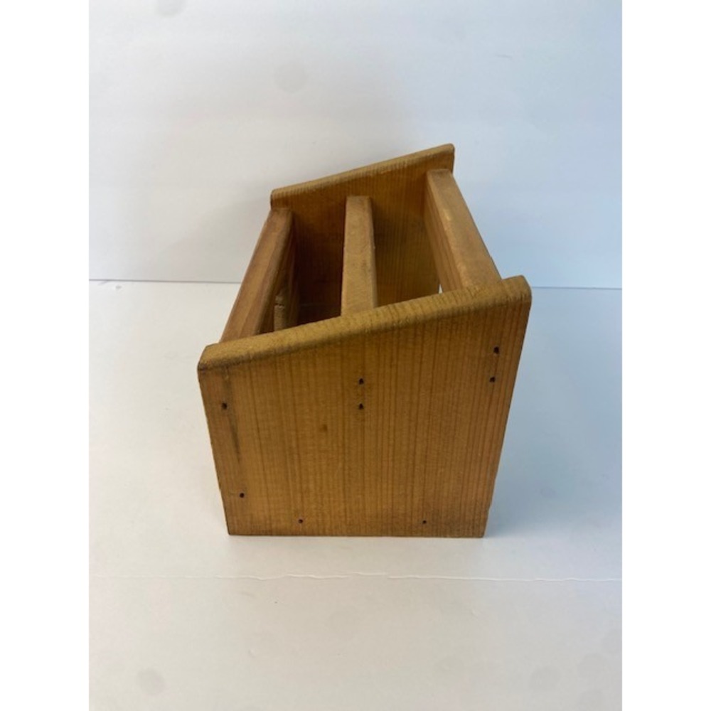 Vintage Rustic Wooden Desk Organizer Heart Cutout Mail Caddy Farmhouse Decor - Picture 3 of 11